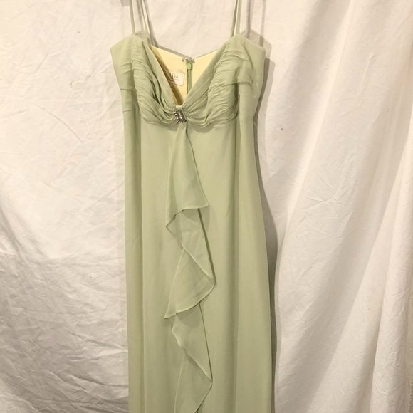 Escada Dresses & Skirts - Escada lime Sorbet SILK gown dress 38